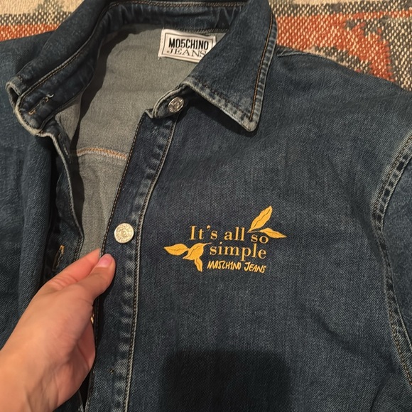 Moschino Jeans Denim Dress in Multi Blue size medium - Picture 6 of 7